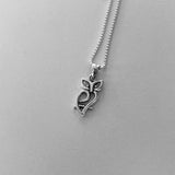 Sterling Silver Cut Out Owl Necklace, Silver Chain, Bird Necklaces, Spirit Birds