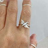 Sterling Silver Sparrow Ring, Bird Ring, Spirit Bird Ring, Silver Ring, Religious Ring