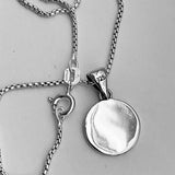 Sterling Silver Small Yin and Yang Necklace, Silver Necklace, Yoga Necklaces