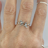 Sterling Silver Flying Sparrows Ring, Bird Ring, Spirit Bird Ring, Silver Ring, Religious Ring