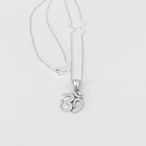 Sterling Silver Small OM Necklace, Silver Necklace, Boho Necklace, Yoga Necklace