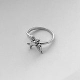Sterling Silver Sparrow Ring, Bird Ring, Spirit Bird Ring, Silver Ring, Religious Ring