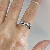 Sterling Silver Lizard Ring, Silver Rings, Reptile Ring, Animal, Snakes, Gecko