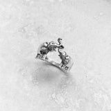 Sterling Sterling Kissing Elephant Ring, Silver Rings, Elephant Ring