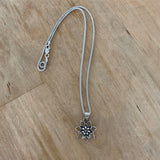 Sterling Silver Blooming Lotus Necklace, Silver Chain, Flower Necklaces, Yoga Chains