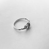 Sterling Silver Triskelion Celtic Ring, Silver Rings, Triskele Jewelry, Spiral Ring