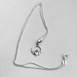 Sterling Silver Small Claddagh Necklace, Silver Chain, Heart Necklaces, Crown, Hands