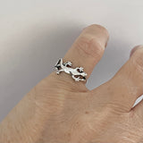 Sterling Silver Lizard Ring, Silver Rings, Reptile Ring, Animal, Snakes, Gecko