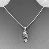 Sterling Silver Small Owl Necklace, Silver Chain, Bird Necklaces, Religious Chains