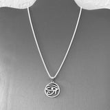 Sterling Silver Eye of Horus Necklace, Silver Chain, Religious Necklaces, Eye of Ra Chains