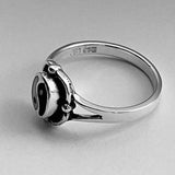 Sterling Silver Yin and Yang Ring, Yoga Ring, Boho Ring, Silver Ring