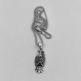 Sterling Silver Small Owl Necklace, Silver Chain, Bird Necklaces, Religious Chains