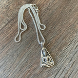 Sterling Silver Buddha Necklace, Silver Necklace, Boho Necklace, Yoga Necklace, Religious Ring