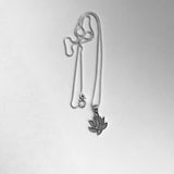 Sterling Silver Little Dainty Lotus Necklace, Silver Chain, Flower Necklaces, Yoga Chains