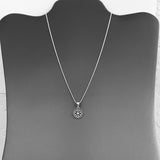Sterling Silver Small Flower Necklace, Silver Necklaces, Daisy Flowers, Mandala Chain