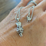Sterling Silver Filigree Cat Necklace, Silver Chain, Kitty Necklaces, Animal Chains, Kitten