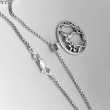 Sterling Silver Flower and Hummingbird Necklace, Silver Chain, Spirit Birds, Animal Necklaces