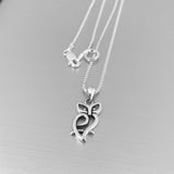 Sterling Silver Cut Out Owl Necklace, Silver Chain, Bird Necklaces, Spirit Birds