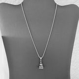 Sterling Silver Small Buddha Necklace, Silver Chain, Religious Necklaces, Yoga Chains