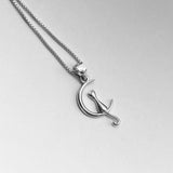 Sterling Silver Dainty Cat on Moon Necklace, Kitty Chain, Animal Necklaces, Pet Cats