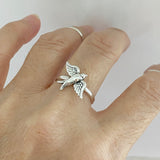 Sterling Silver Sparrow Ring, Bird Ring, Spirit Bird Ring, Silver Ring, Religious Ring