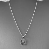 Sterling Silver Religious All Seeing Eye Box Chain Necklace