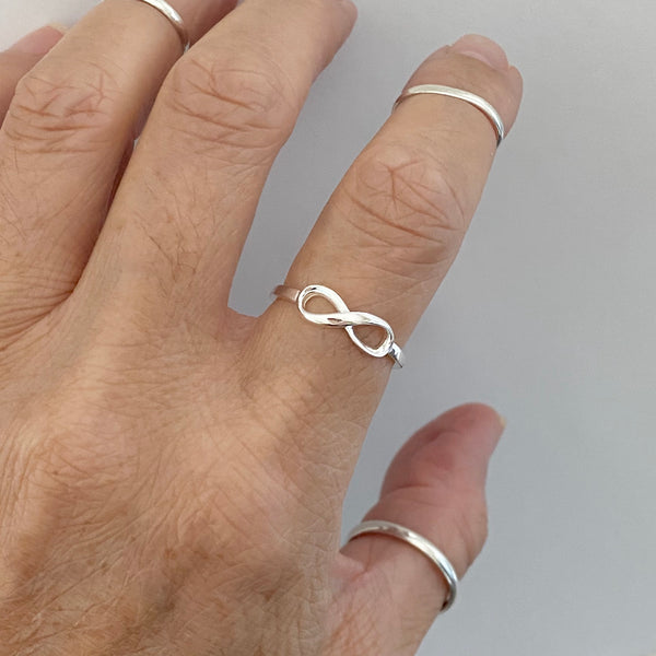 Tiny Dainty Small Sun Engraved Infinity And Wings Ring Band 925 Sterling  Silver Size 9 