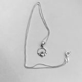 Sterling Silver Small Claddagh Necklace, Silver Chain, Heart Necklaces, Crown, Hands
