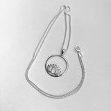 Sterling Silver Lotus Necklace, Silver Chain, Flower Necklaces, Spirit Flowers, Yoga Chains