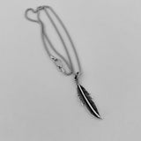 Sterling Silver Feather Necklace, Silver Chain, Angels Wing Necklaces, Bird Chains