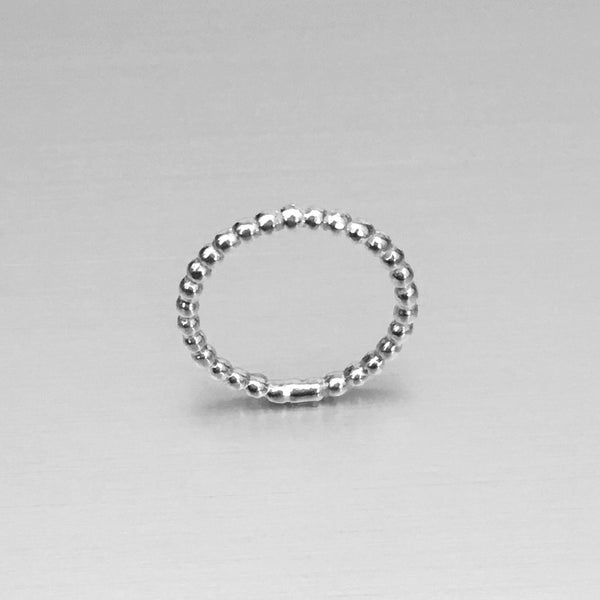 Sterling Silver Stackable Bead Ring