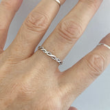 Sterling Silver Stackable Twist Ring, Silver Ring, Braid Ring, Twisted Ring