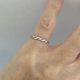 Sterling Silver Stackable Twist Ring, Silver Ring, Braid Ring, Twisted Ring