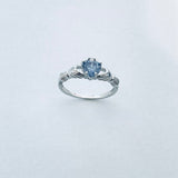 Sterling Silver Tanzanite CZ Heart Claddagh Ring, Irish Rings, Friendship Jewelry