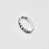 Sterling Silver Moon & Star Band Ring | Celestial Stackable Wedding Rings