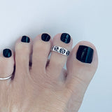 Sterling Silver Yin and Yang Toe Ring, Silver Rings, Yoga Ring, Silver Band