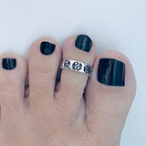 Sterling Silver Yin and Yang Toe Ring, Silver Rings, Yoga Ring, Silver Band