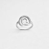 Sterling Silver Statement Spiral Ring | Boho Swirl Scroll Jewelry