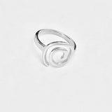 Sterling Silver Statement Spiral Ring | Boho Swirl Scroll Jewelry