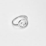 Sterling Silver Statement Spiral Ring | Boho Swirl Scroll Jewelry