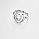Sterling Silver Statement Spiral Ring | Boho Swirl Scroll Jewelry