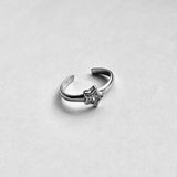 Sterling Silver CZ Star Toe Ring, Boho Ring, Silver Ring, CZ Ring