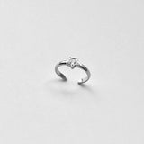 Sterling Silver CZ Star Toe Ring, Boho Ring, Silver Ring, CZ Ring