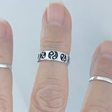 Sterling Silver Yin and Yang Toe Ring, Silver Rings, Yoga Ring, Silver Band