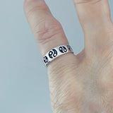 Sterling Silver Yin and Yang Toe Ring, Silver Rings, Yoga Ring, Silver Band