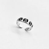 Sterling Silver Yin and Yang Toe Ring, Silver Rings, Yoga Ring, Silver Band