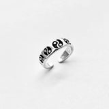 Sterling Silver Yin and Yang Toe Ring, Silver Rings, Yoga Ring, Silver Band