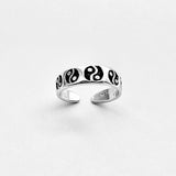 Sterling Silver Yin and Yang Toe Ring, Silver Rings, Yoga Ring, Silver Band