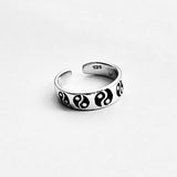 Sterling Silver Yin and Yang Toe Ring, Silver Rings, Yoga Ring, Silver Band