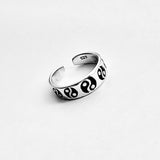 Sterling Silver Yin and Yang Toe Ring, Silver Rings, Yoga Ring, Silver Band